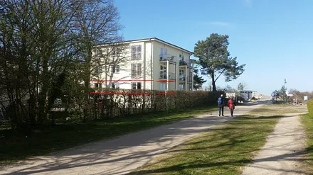 Lage der Wohnung und Strandzugang