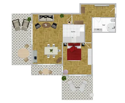 Grundriss der Wohnung