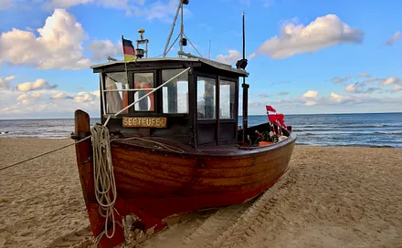 Strandszene im Herbst