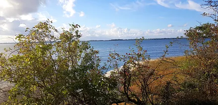 Herbst in der Schaabe , Blick über den Bodden