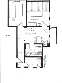 Grundriss der Wohnung Mach mal blau