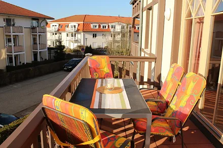 Der nach Süden gelegene Balkon