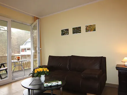 Wohnbereich mit Zugang zum Südbalkon