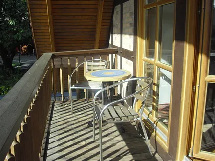 Sitzecke auf dem Balkon