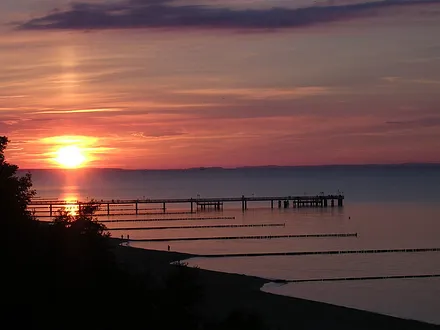 Stimmungsvoller Abend an der Seebrücke