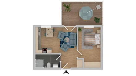 Grundriss der Wohnung