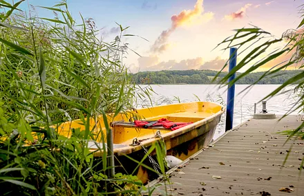 Ufer mit eigenem Bootsanleger