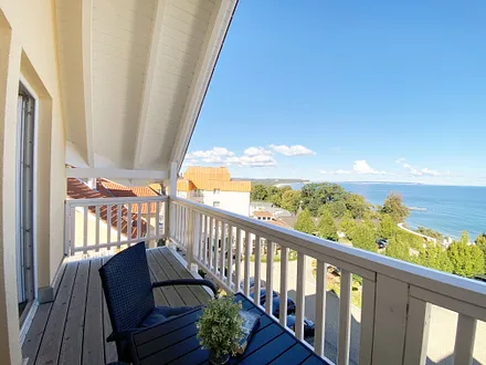 Balkon mit Blick auf die Kreidefelsen