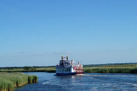 Ein Ausflug mit dem Raddampfer auf dem Prerowstrom