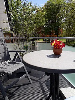 Ein  Blick auf den  Süd-Balkon