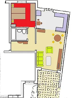 Grundriss der Wohnung.