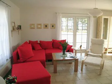 Wohnzimmer mit Fußbodenheizung