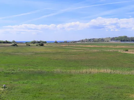Blick vom Balkon auf Greifswalder Bodden und Klein Zicker