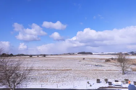 Blick vom Balkon im Winter