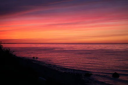 Abendstimmung an der Küste von Hubertsberg