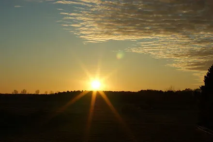 Sonnenuntergang vom Garten aus