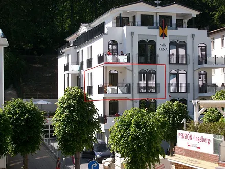 die Villa Lena, unsere Fewo ist rot umrandet :-)