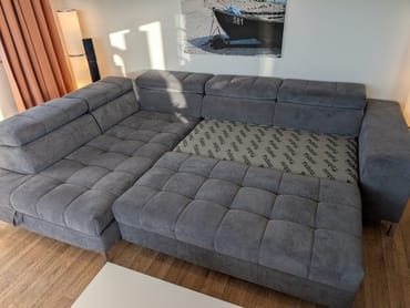 Schlafsofa ausgezogen