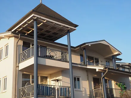 Das Haus Rügen in Göhren- Ihr Balkon unter dem Spitzdach