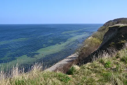 Steilküste Richtung Priwall (Travemünde) Ostseeradweg
