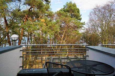 Ausblick vom großen Balkon Richtung Ostsee