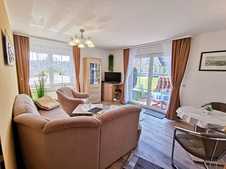 Wohnzimmer mit Terrasse.TV und WLAN