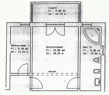 Grundriss Fewo Kajüte