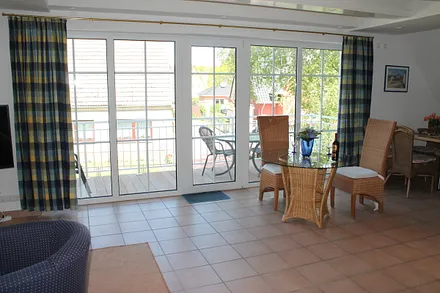 Blick auf den großen Balkon