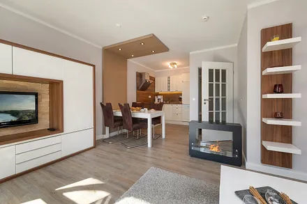 Flat-TV und WLAN sind vorhanden.