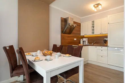 Der komfortable Eßplatz.