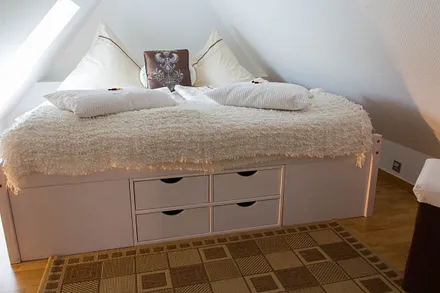 Schlafbereich im Dachgeschoss