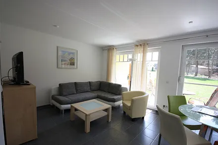 Sitzecke mit Blick auf die Terrasse