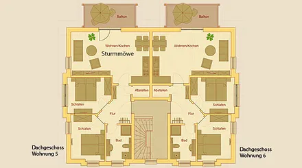 Grundriss Fewo Sturmmöwe