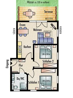 Grundriss Wohnung 1
