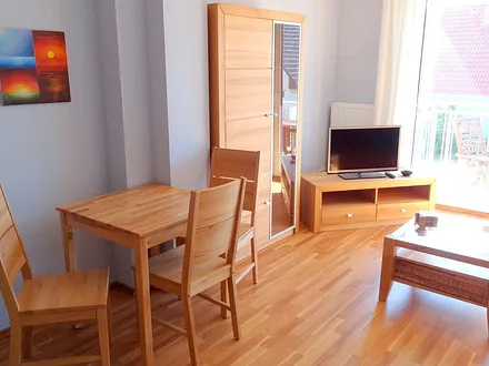 Wohnbereich mit Blick auf den Esstisch