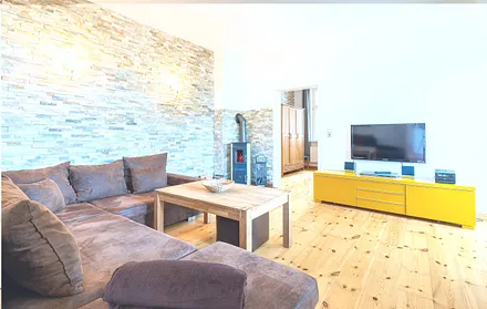 Wohnzimmer mit Kaminofen