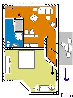 Bitte beachten Sie nur den Grundriß. Möblierung siehe Fotos.