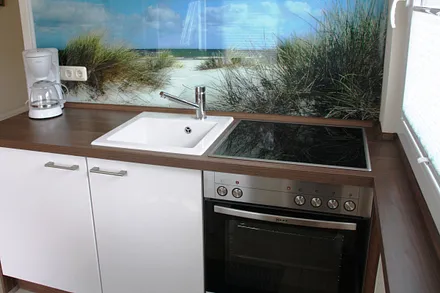 Kochen mit "Blick auf den Strand", zumindest als Foto.