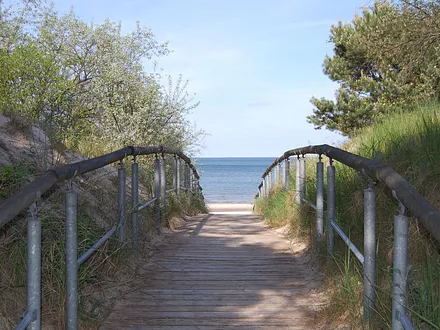 Strandübergang gegenüber des Grundstücks
