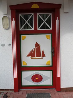 Hauseingang mit Darßer Haustür