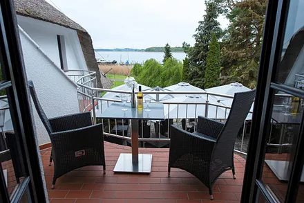 Balkon mit Blick auf den Selliner See