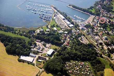 Lage der Ferienwohnung (roter Kreis)