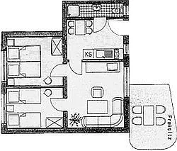 Grundriss der Wohnung 1