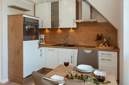 Ein offener Wohn-Essbereich. Alles fügt sich perfekt ineinander 