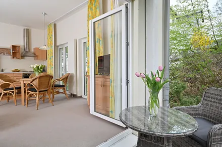 Blick in den Garten Wohnung 3