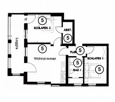 Grundriss Wohnung 5