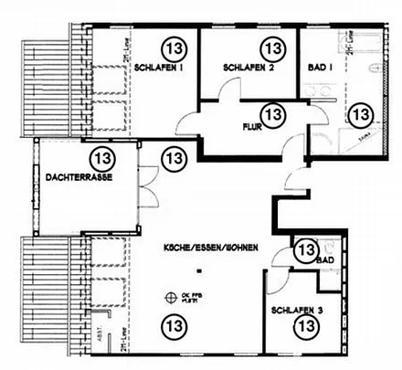 Grundriss Wohnung 13