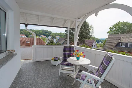 Balkon Fewo 2, ist aber auch (nur) der Zugang zu Fewo 3.