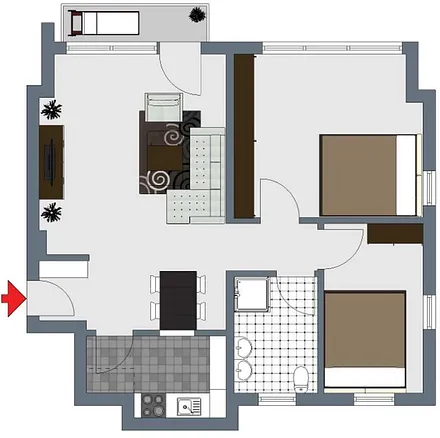 Grundriss der Ferienwohnung  B15