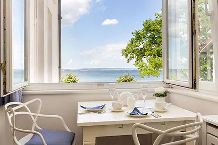 Die Ferienwohnung hat vom Eßplatz aus ...